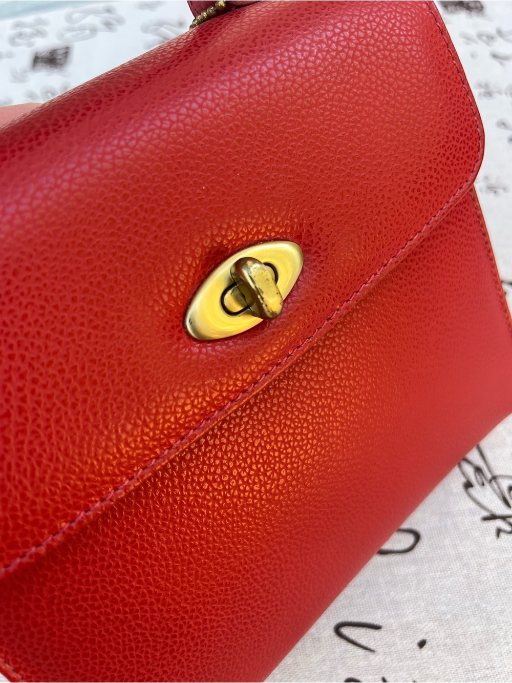 Coach MINI Vintage E6E 4413 Red Madison Gracie Leather Handbag - Made in Italy - Picture 8 of 16